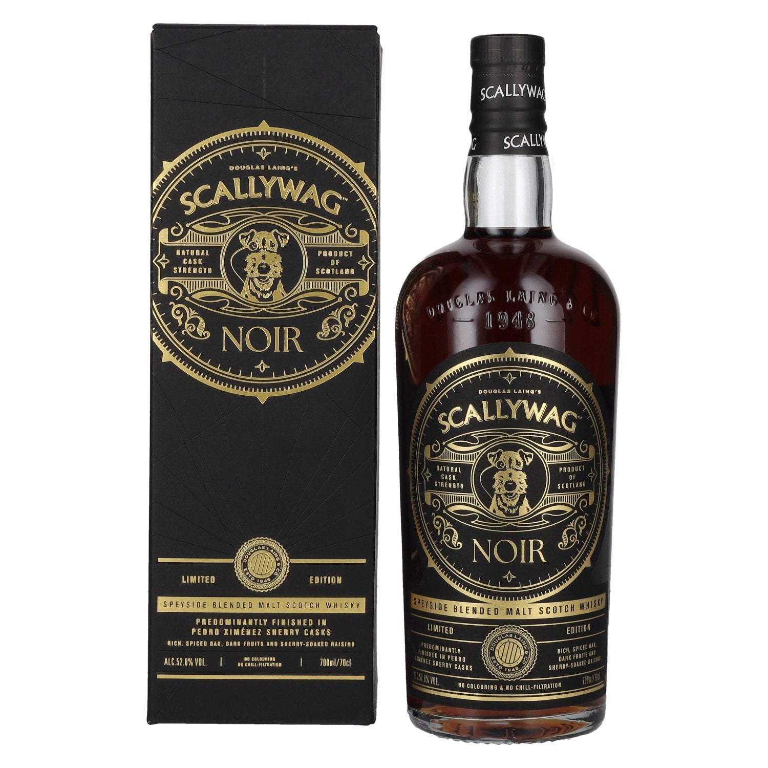 Douglas Laing SCALLYWAG Noir Edition PX Sherry Cask Speyside Blended Malt 52,8% Vol. 0,7l in Giftbox