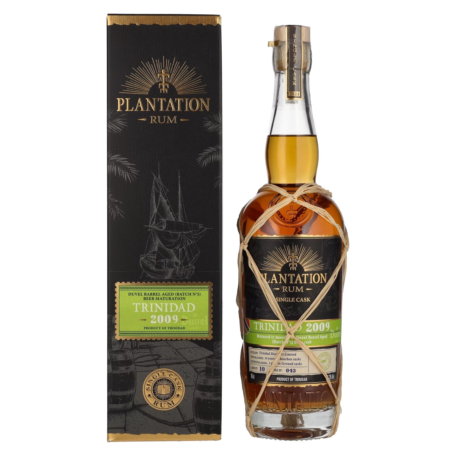 Plantation Rum TRINIDAD 2009 Beer Maturation Edition 2021 45,3% Vol. 0,7l in Giftbox