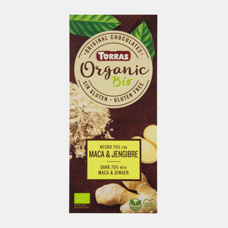 Organic Dark Chocolate 70% with Maca and Ginger