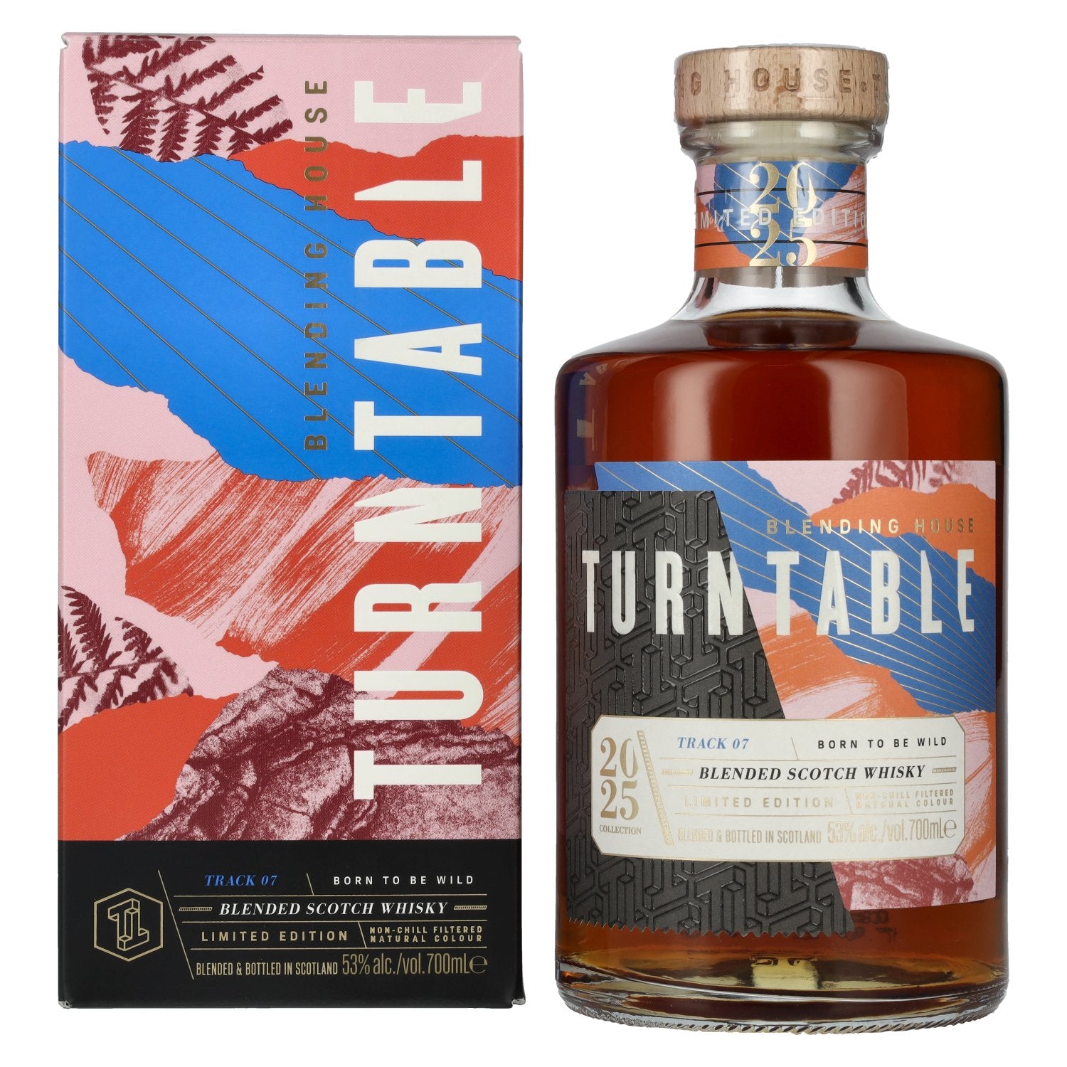 Turntable BORN TO BE WILD Blended Scotch Whisky Limited Edition Track 07 2025 53% Vol. 0,7l in Giftbox