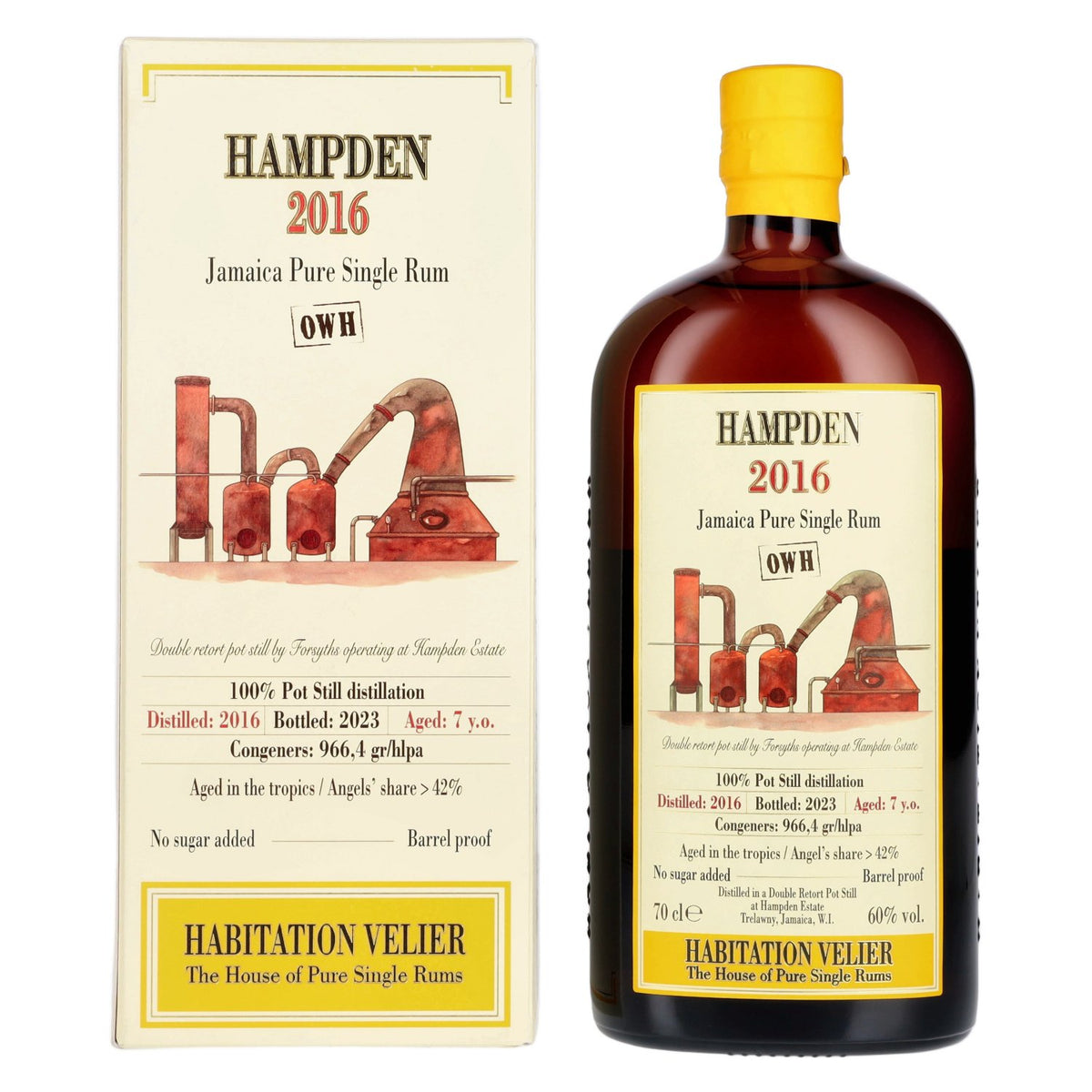 Habitation Velier HAMPDEN OWH Jamaica Pure Single Rum 2016 60% Vol. 0,7l in Giftbox
