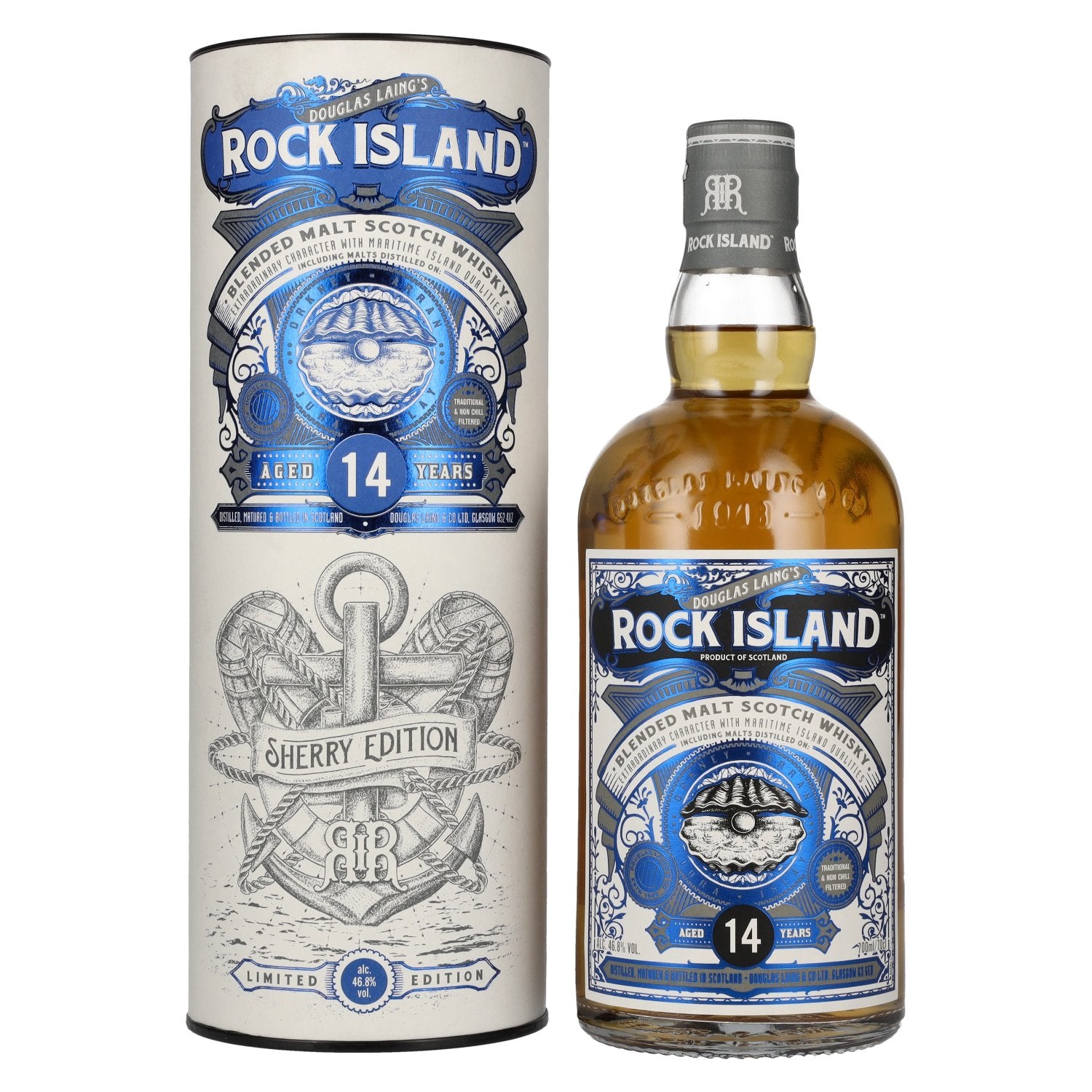 Douglas Laing ROCK ISLAND 14 Years Old Sherry Edition 46,8% Vol. 0,7l in Giftbox