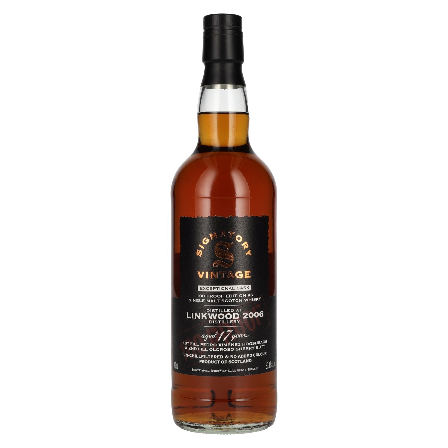 Signatory Vintage 100 Proof Edition LINKWOOD 17 Years Old Exceptional Cask #6 2006 57,1% Vol. 0,7l