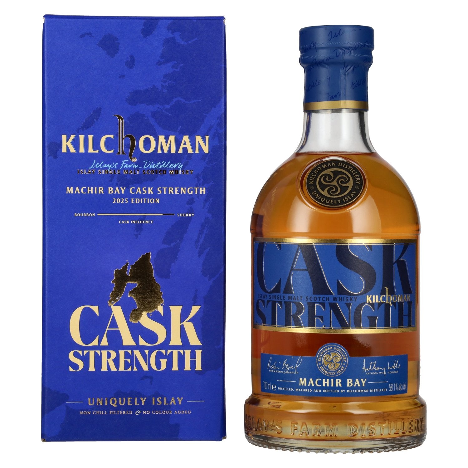 Kilchoman MACHIR BAY Cask Strength Islay Single Malt Scotch Whisky Edition 2025 58,1% Vol. 0,7l in Giftbox
