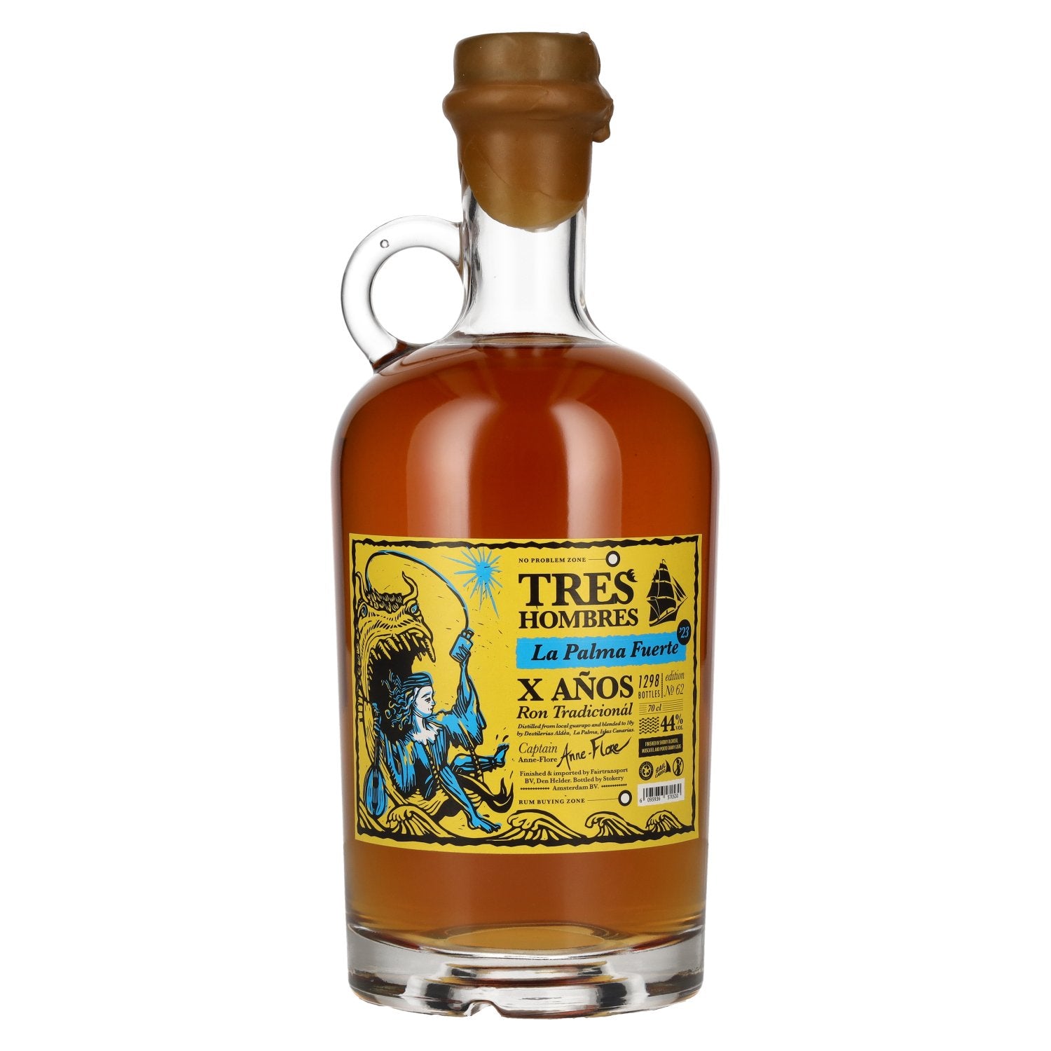 Tres Hombres La Palma Fuerte 10 Anos Edition 62 2023 44% Vol. 0,7l