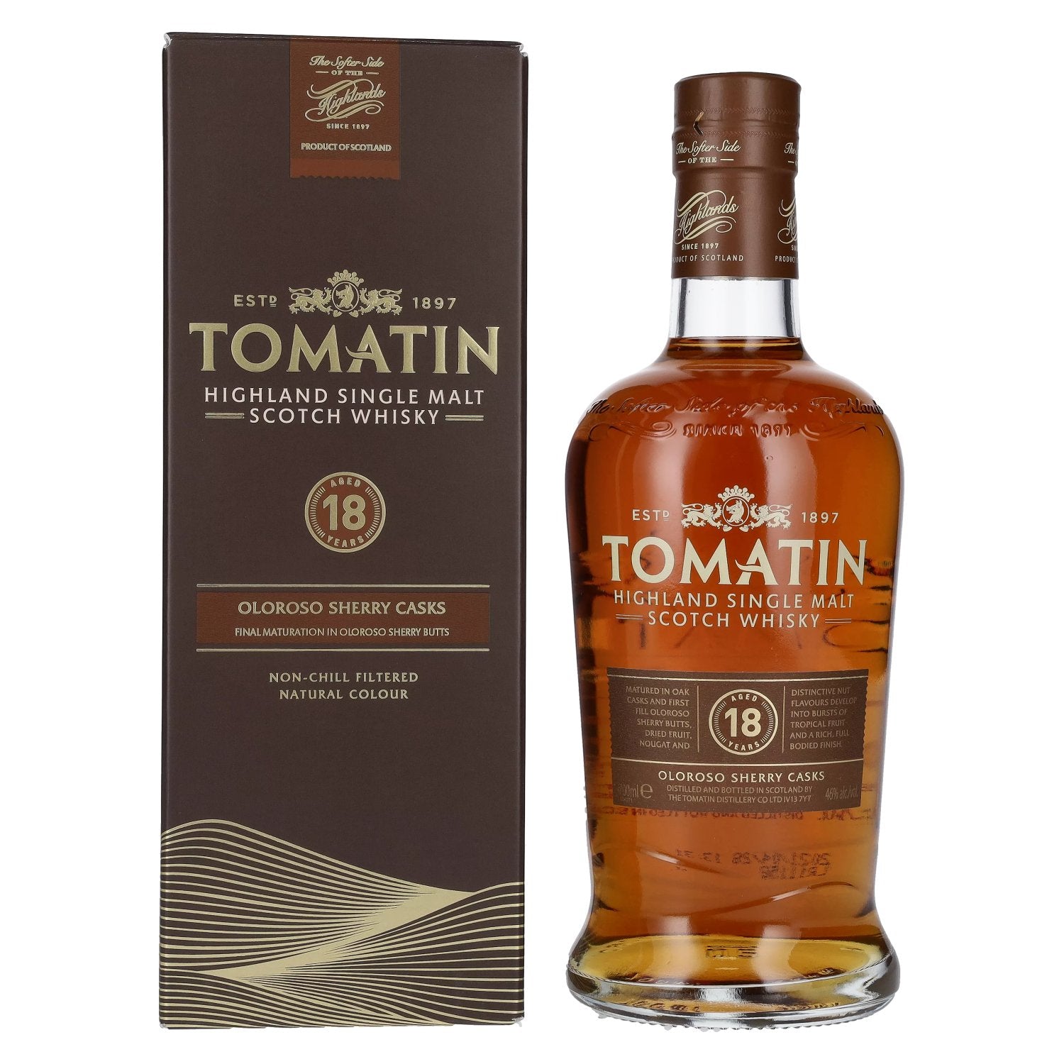 Tomatin 18 Years Old OLOROSO SHERRY CASKS 46% Vol. 0,7l in Giftbox