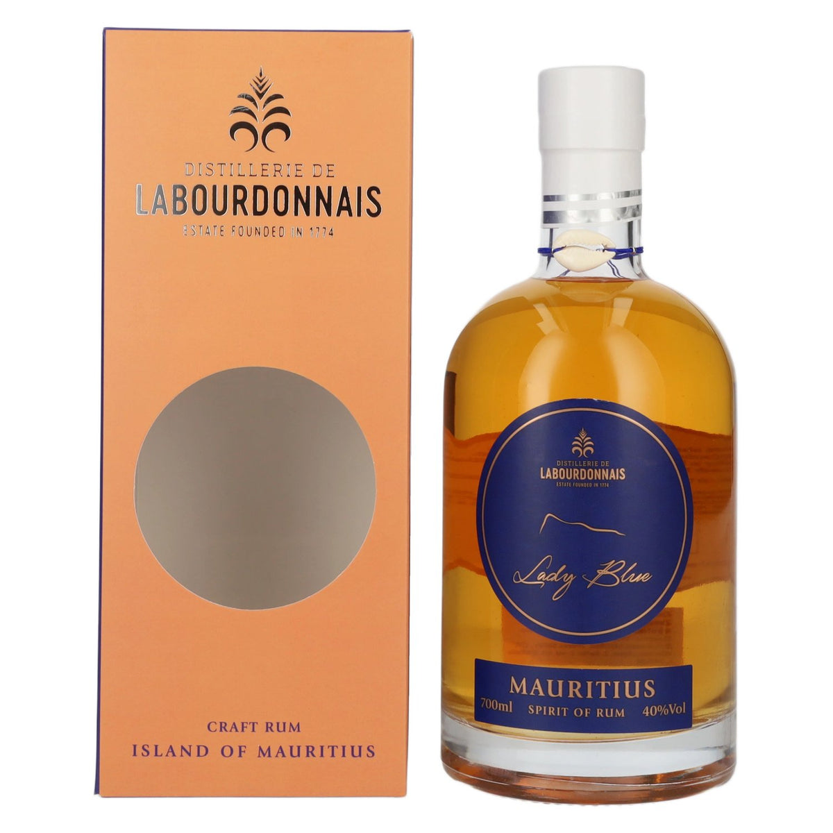 Labourdonnais Lady Blue Mauritius Spirit of Rum 40% Vol. 0,7l in Giftbox