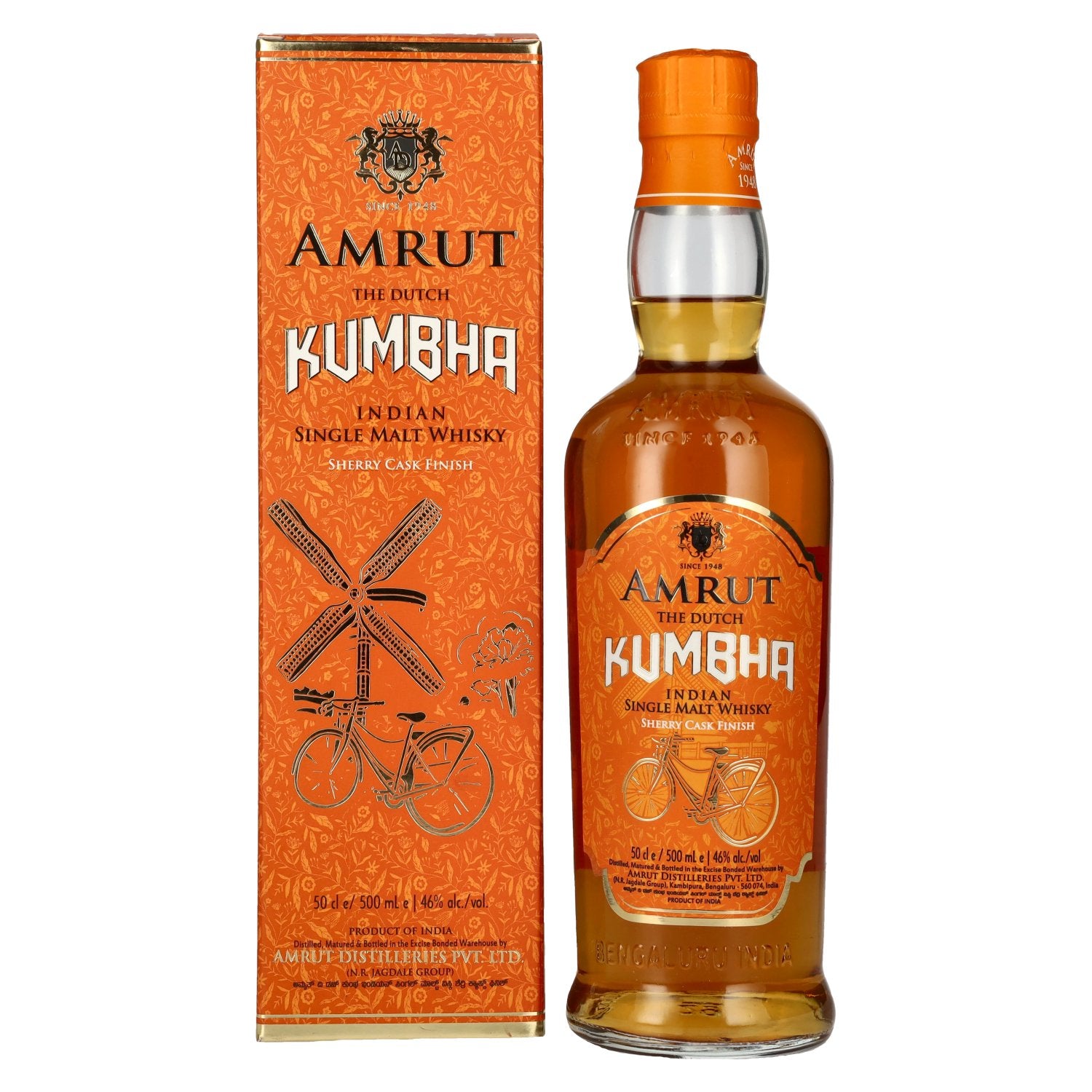 Amrut THE DUTCH KUMBHA Single Malt Whisky Sherry Cask Finish 46% Vol. 0,5l in Giftbox