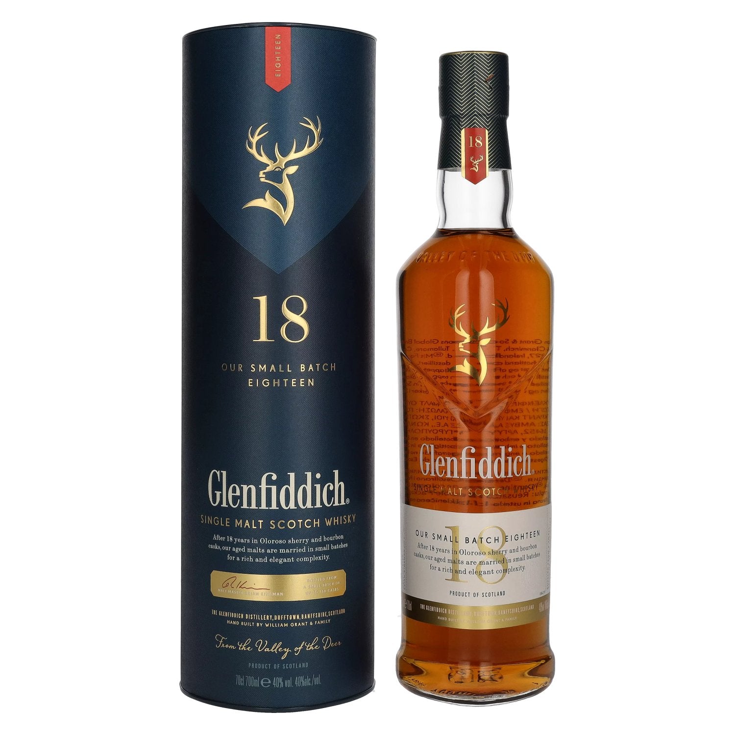 Glenfiddich 18 Years Old OUR SMALL BATCH 18 40% Vol. 0,7l in Giftbox