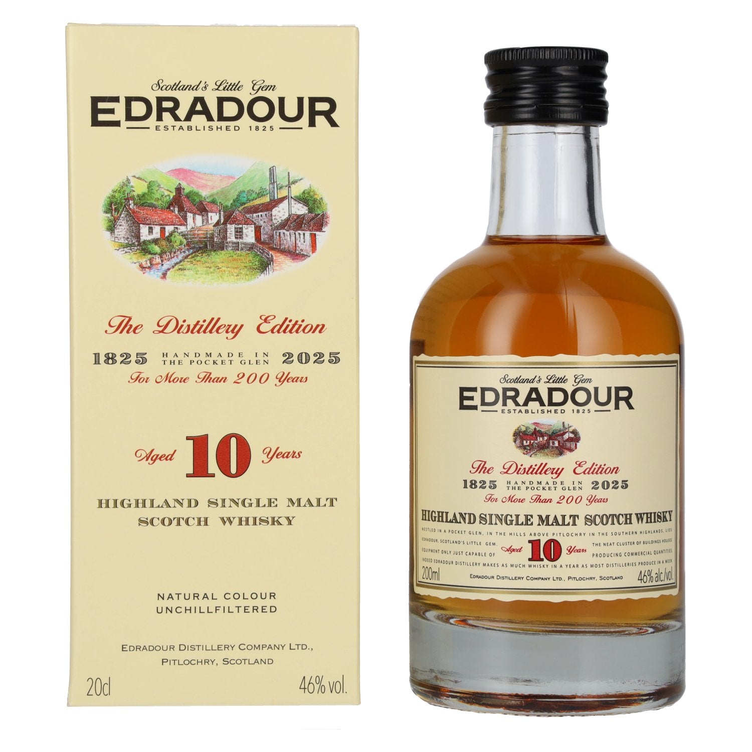 Edradour 10 Years Old Highland Sinlge Malt Scotch Whisky 46% Vol. 0,2l in Giftbox