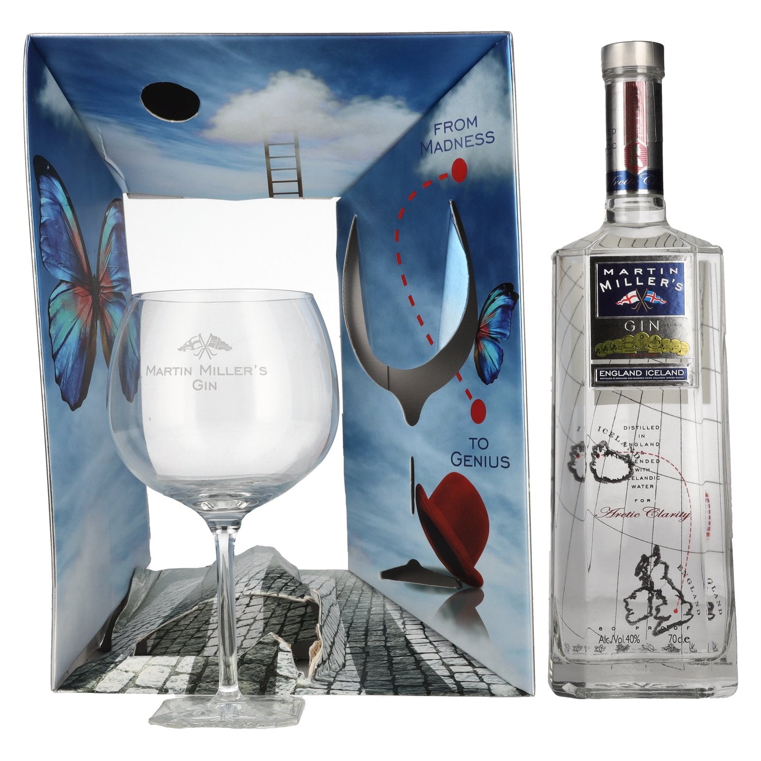 Martin Miller's Gin 40% Vol. 0,7l in Giftbox with glass