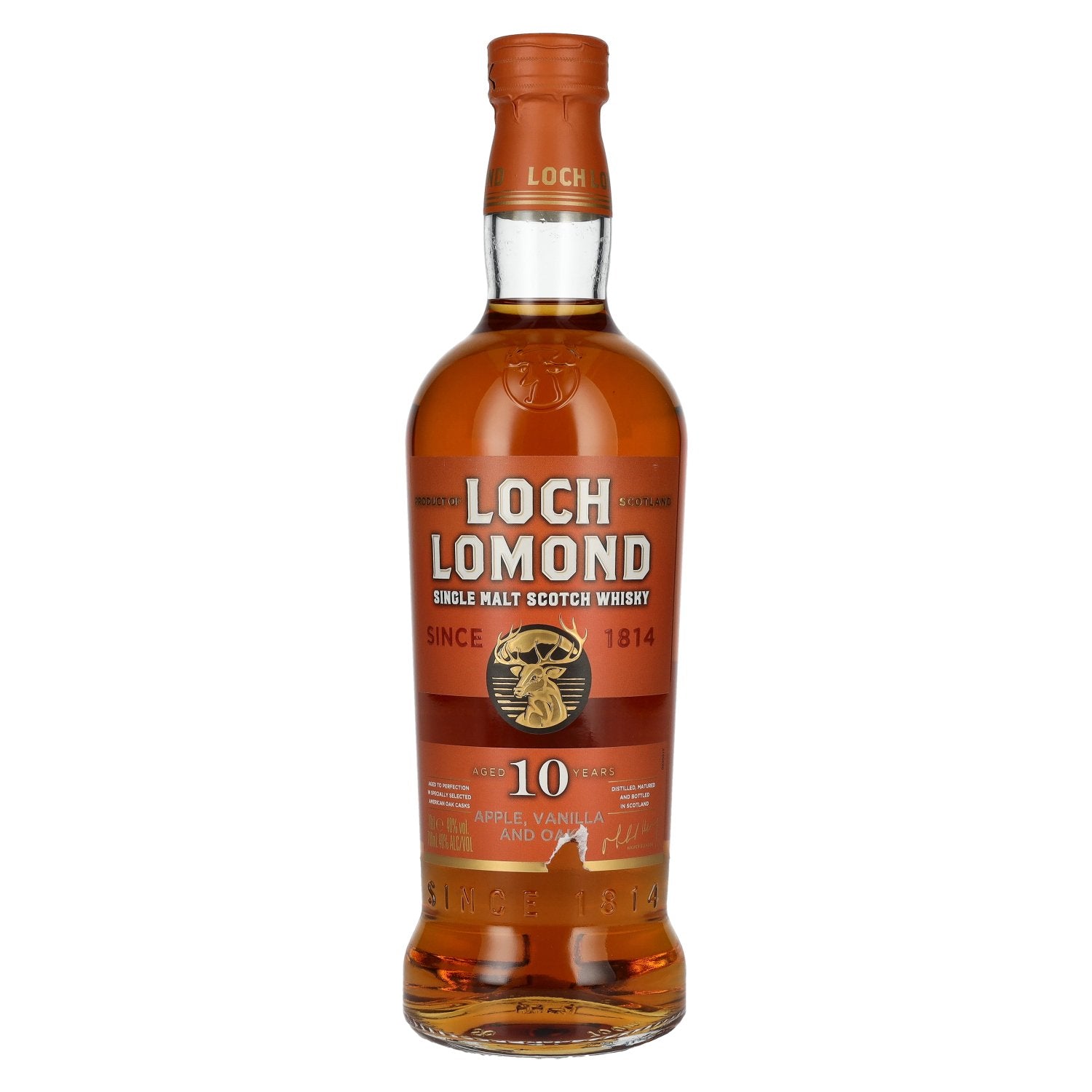 Loch Lomond 10 Years Old Single Malt Apple Vanilla and Oak Whisky 40% Vol. 0,7l