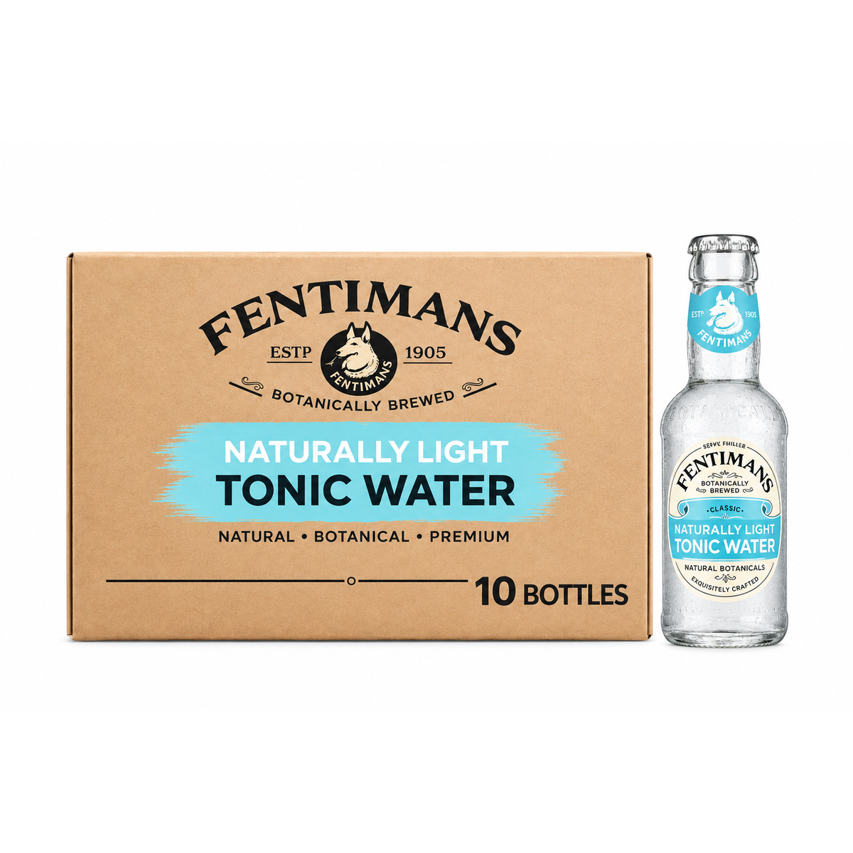 Fentimans NATURALLY LIGHT Tonic Water 0,2l pack of 10 bottles