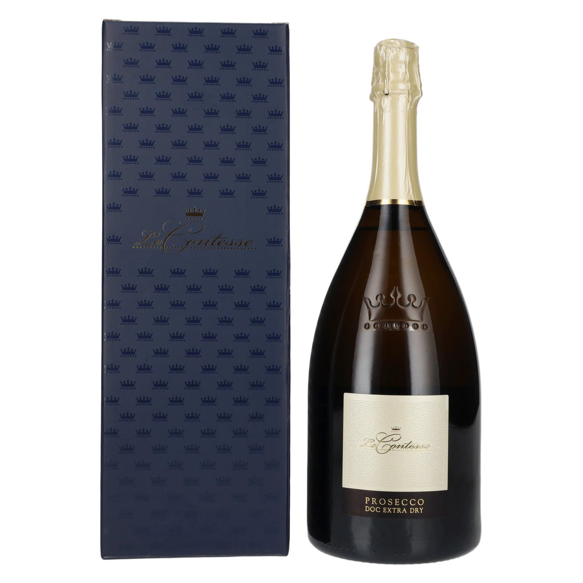 Le Contesse Prosecco DOC Treviso Extra Dry 11% Vol. 1,5l in Giftbox DARK BLUE