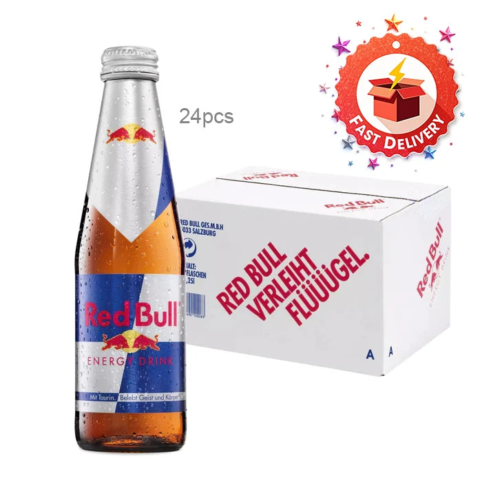 Red Bull Energy Drink Glass bottles 24x0,25l