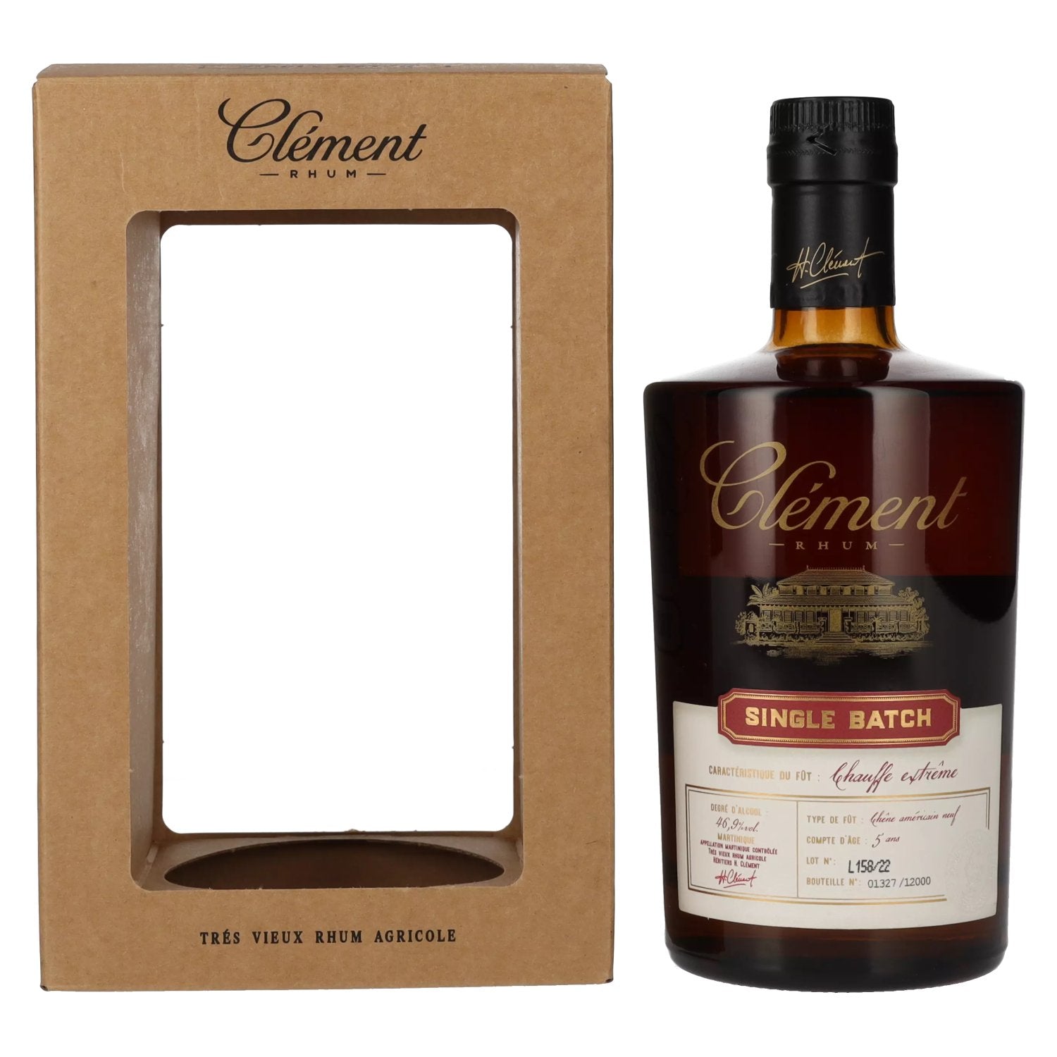 Clement Rhum Chauffe Extreme Single Batch 46,9% Vol. 0,5l in Giftbox