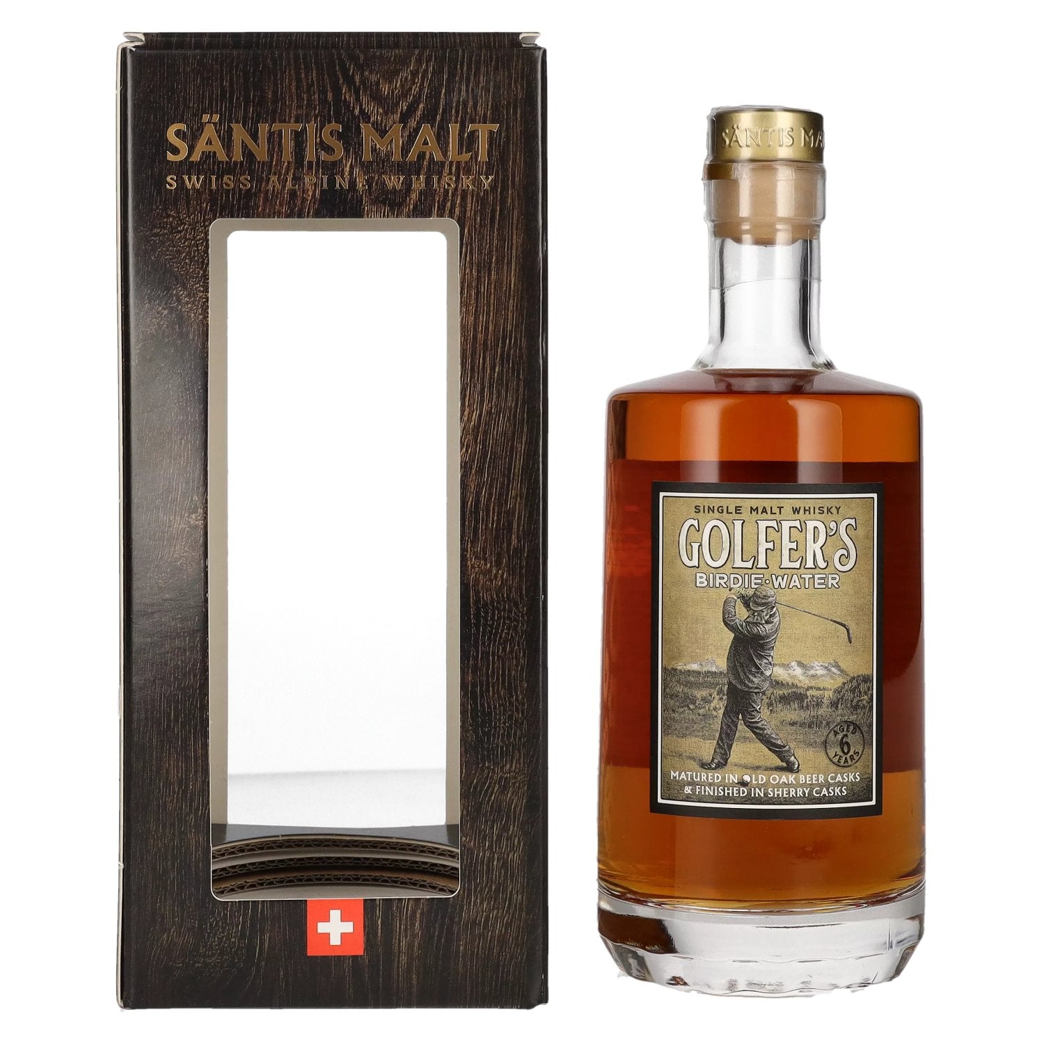 Saentis GOLFER'S Birdie Water Single Malt 46% Vol. 0,5l in Giftbox