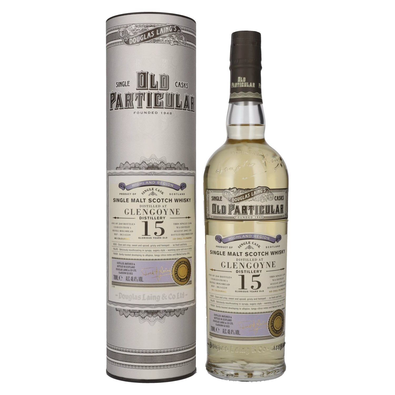 Douglas Laing OLD PARTICULAR Glengoyne 15 Years Old Single Cask Malt 2005 48,4% Vol. 0,7l in Giftbox