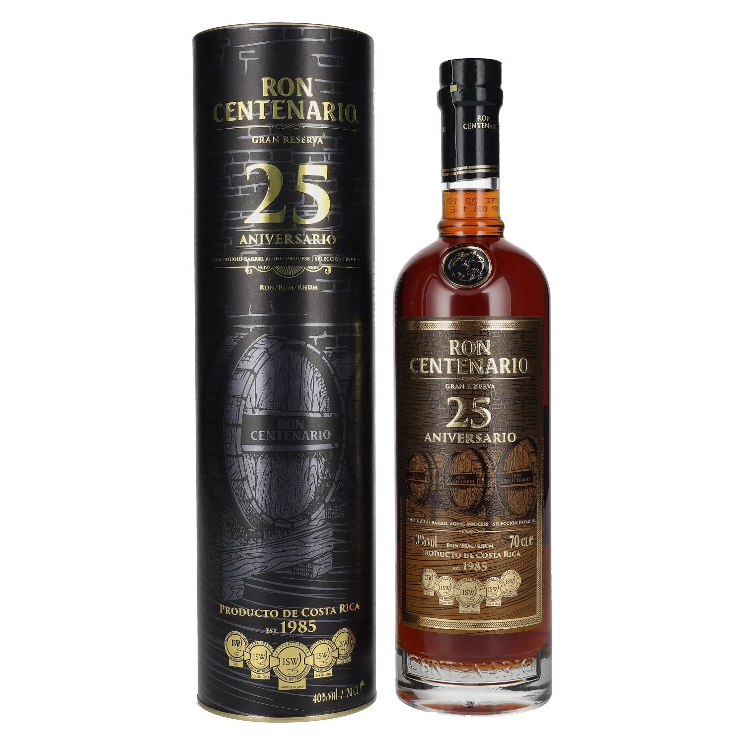 Ron Centenario GRAN RESERVA 25 Aniversario Rum 40% Vol. 0,7l in Giftbox