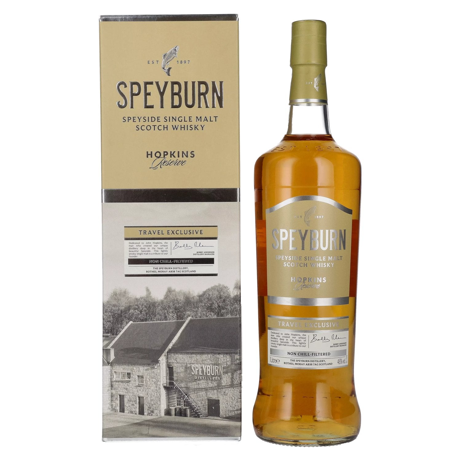 Speyburn HOPKINS RESERVE Speyside Single Malt TRAVEL EXCLUSIVE 46% Vol. 1l in Giftbox