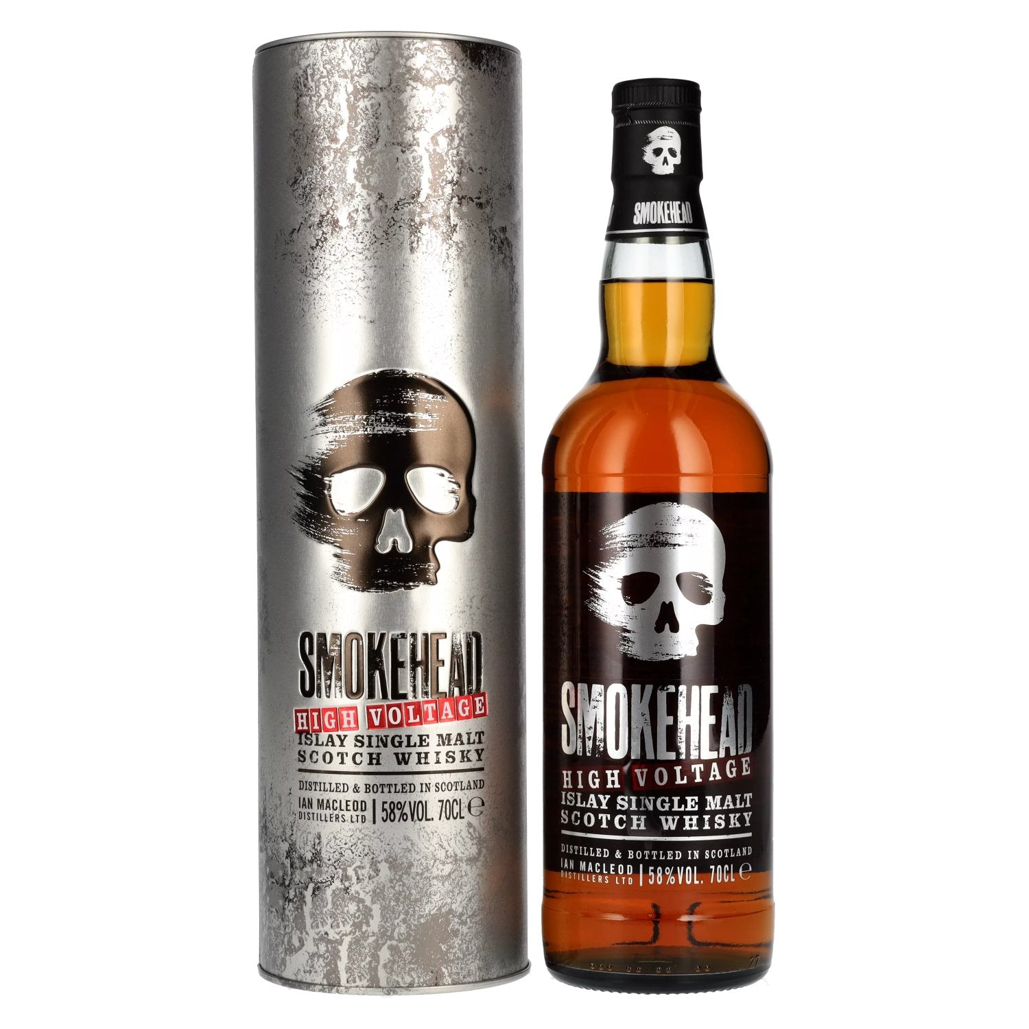 Smokehead HIGH VOLTAGE Islay Single Malt Scotch Whisky 58% Vol. 0,7l in Tinbox