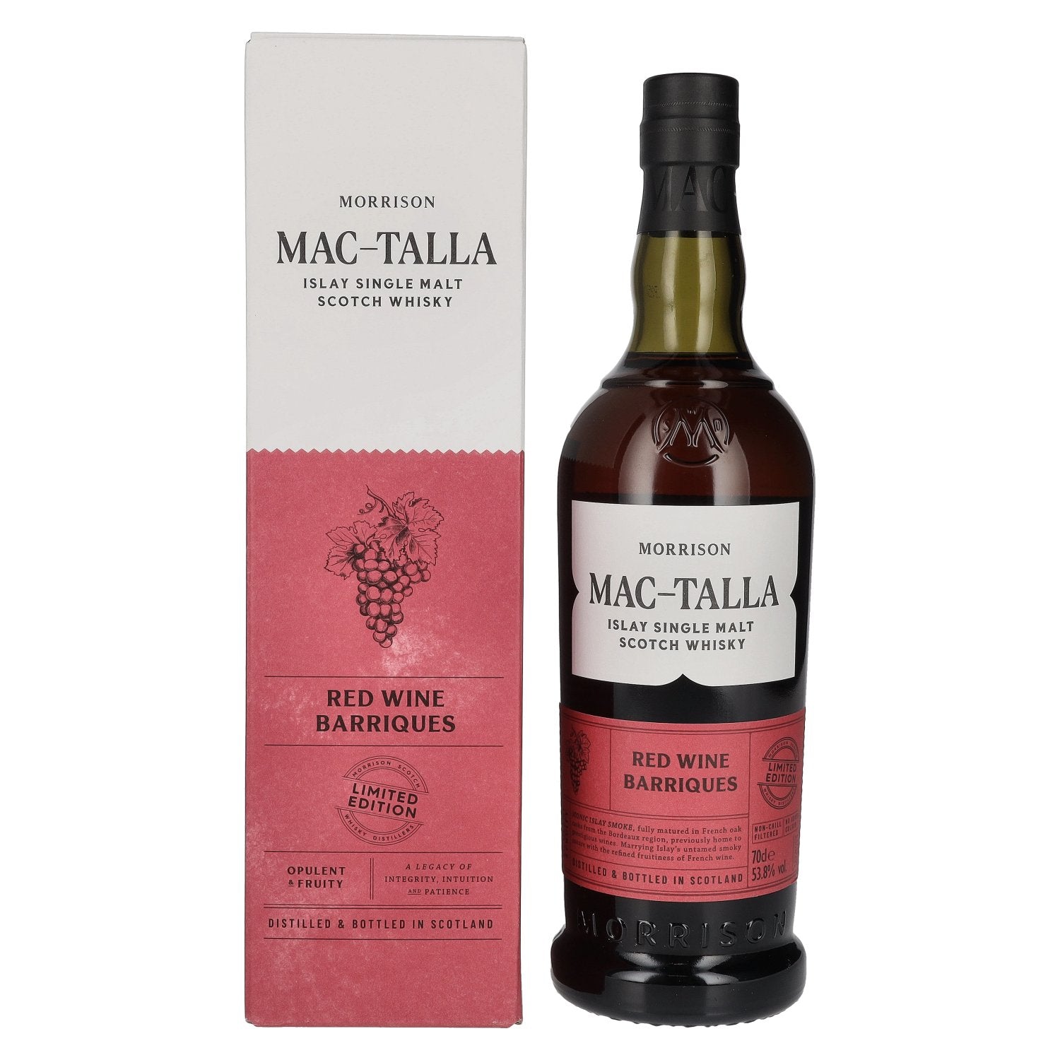 Mac-Talla Morrison RED WINE BARRIQUES Islay Single Malt Scotch Whisky 53,8% Vol. 0,7l in Giftbox