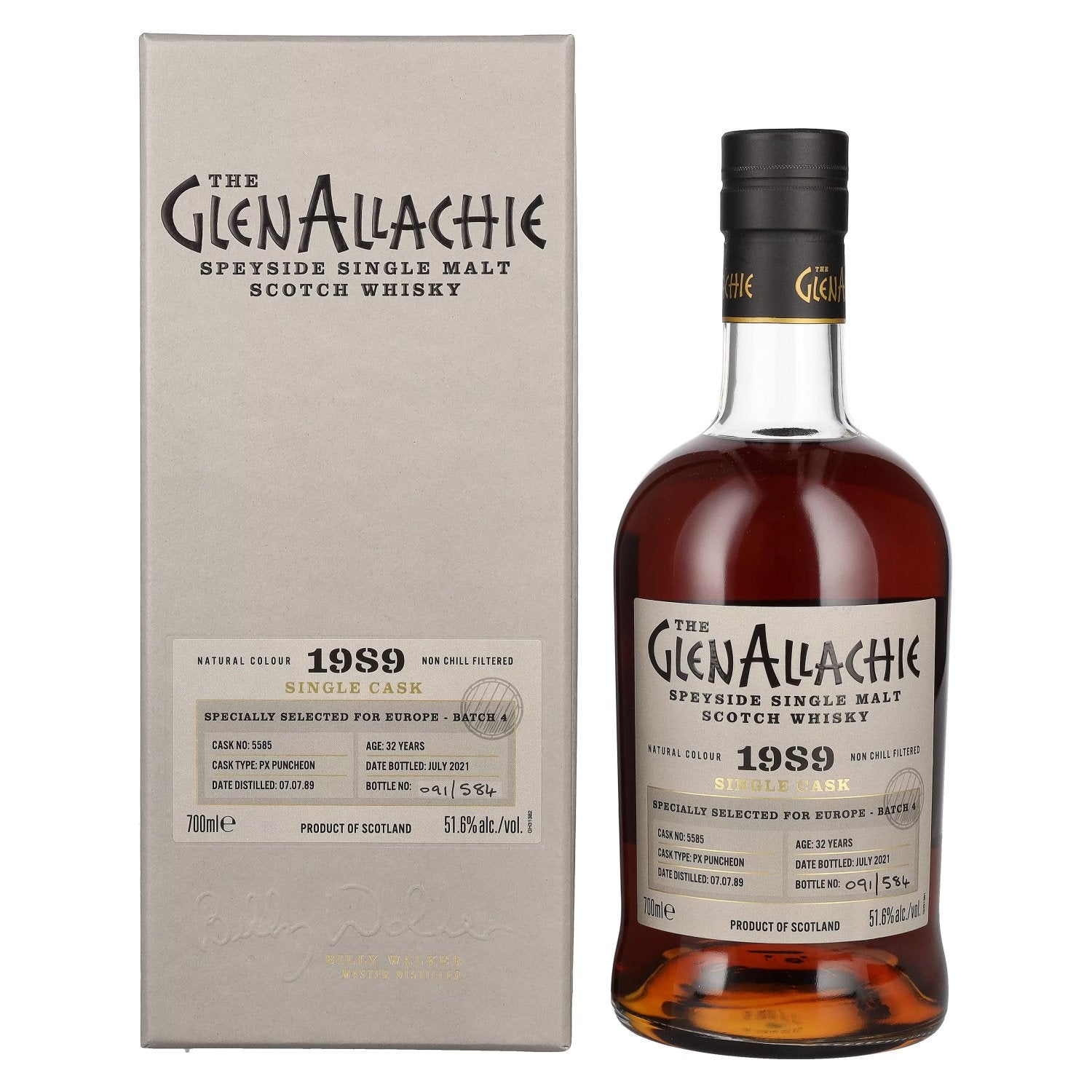 The GlenAllachie SINGLE CASK 32 Years Old PX PUNCHEON 51,6% Vol. 0,7l in Giftbox