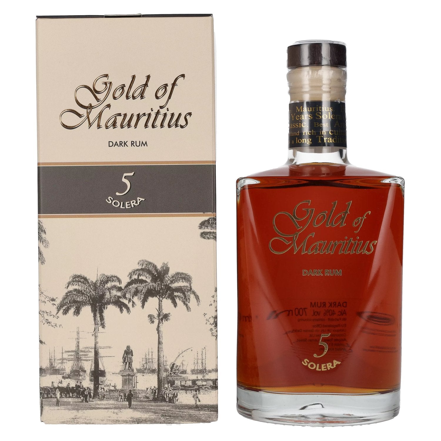 Gold of Mauritius 5 Solera Dark Rum 40% Vol. 0,7l in Giftbox