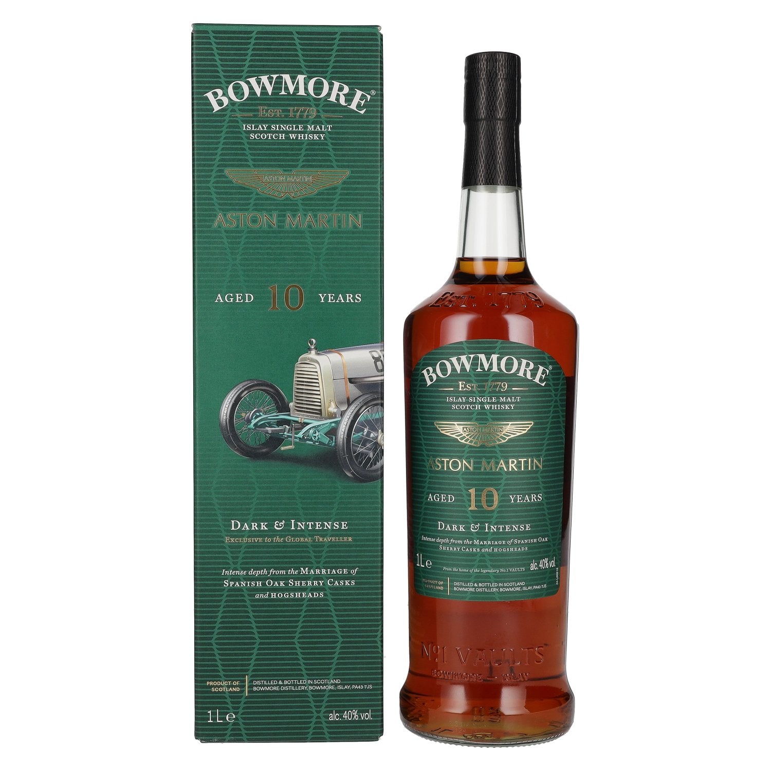 Bowmore 10 Years Old ASTON MARTIN Dark & Intense 40% Vol. 1l in Giftbox