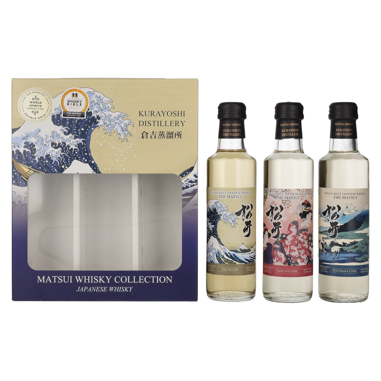 Matsui Whisky THE MATSUI Single Malt Japanese Whisky Set 48% Vol. 3x0,2l in Giftbox