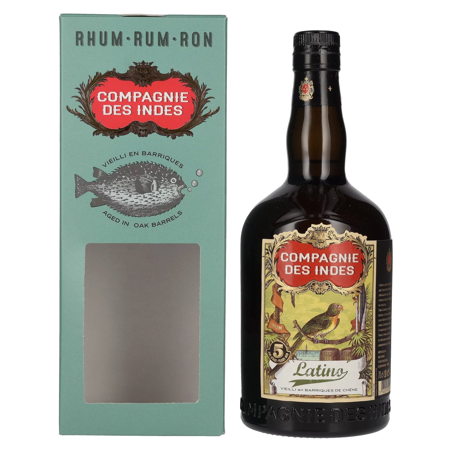 Compagnie des Indes Latino Rum 5 ans 40% Vol. 0,7l in Giftbox