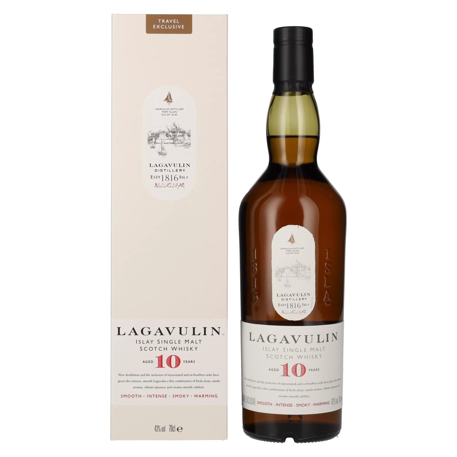 Lagavulin 10 Years Old Single Malt Whisky 43% Vol. 0,7l in Giftbox