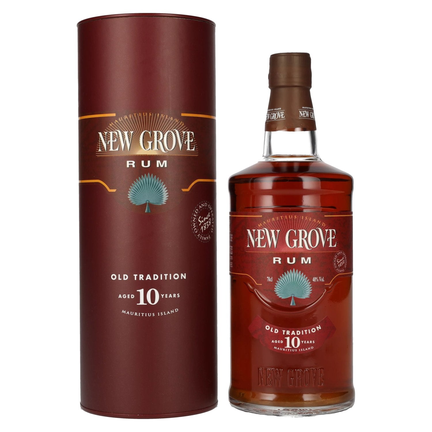 New Grove OLD TRADITION 10 Years Old Mauritius Island Rum 40% Vol. 0,7l in Giftbox