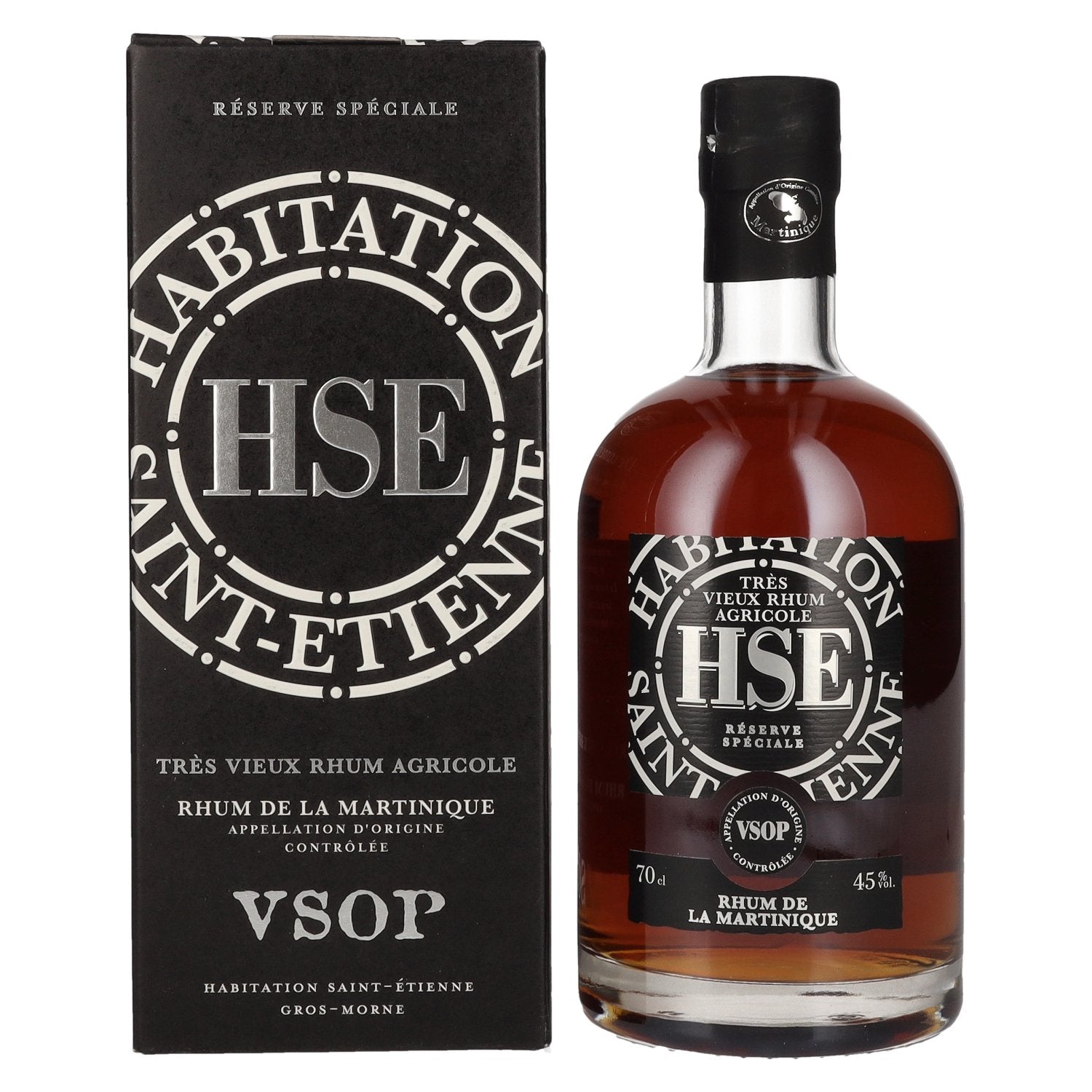 HSE Tres Vieux Rhum Agricole VSOP 45% Vol. 0,7l in Giftbox