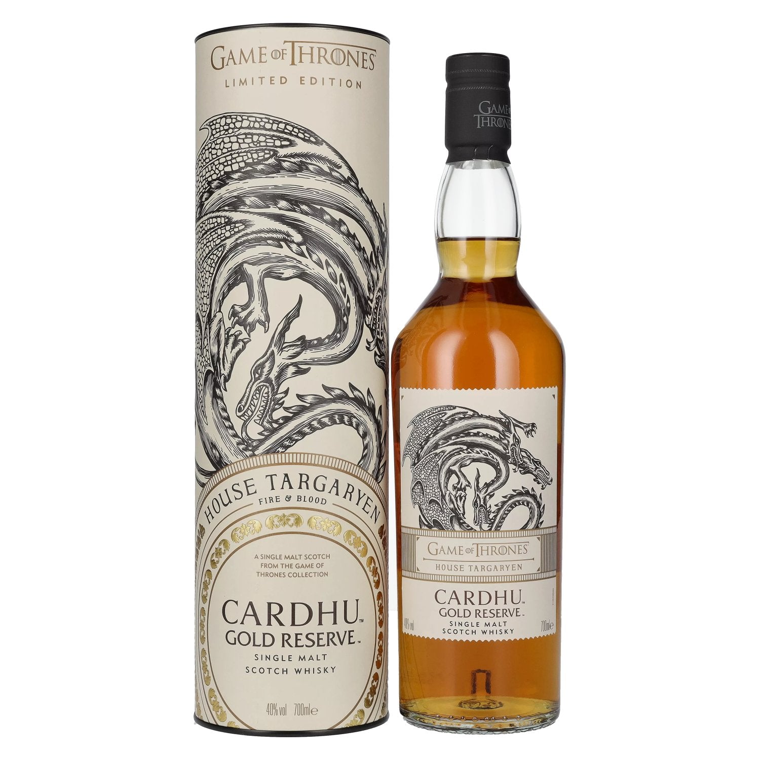 Cardhu Gold Reserve GAME OF THRONES House Targaryen Single Malt Collection 40% Vol. 0,7l in Giftbox