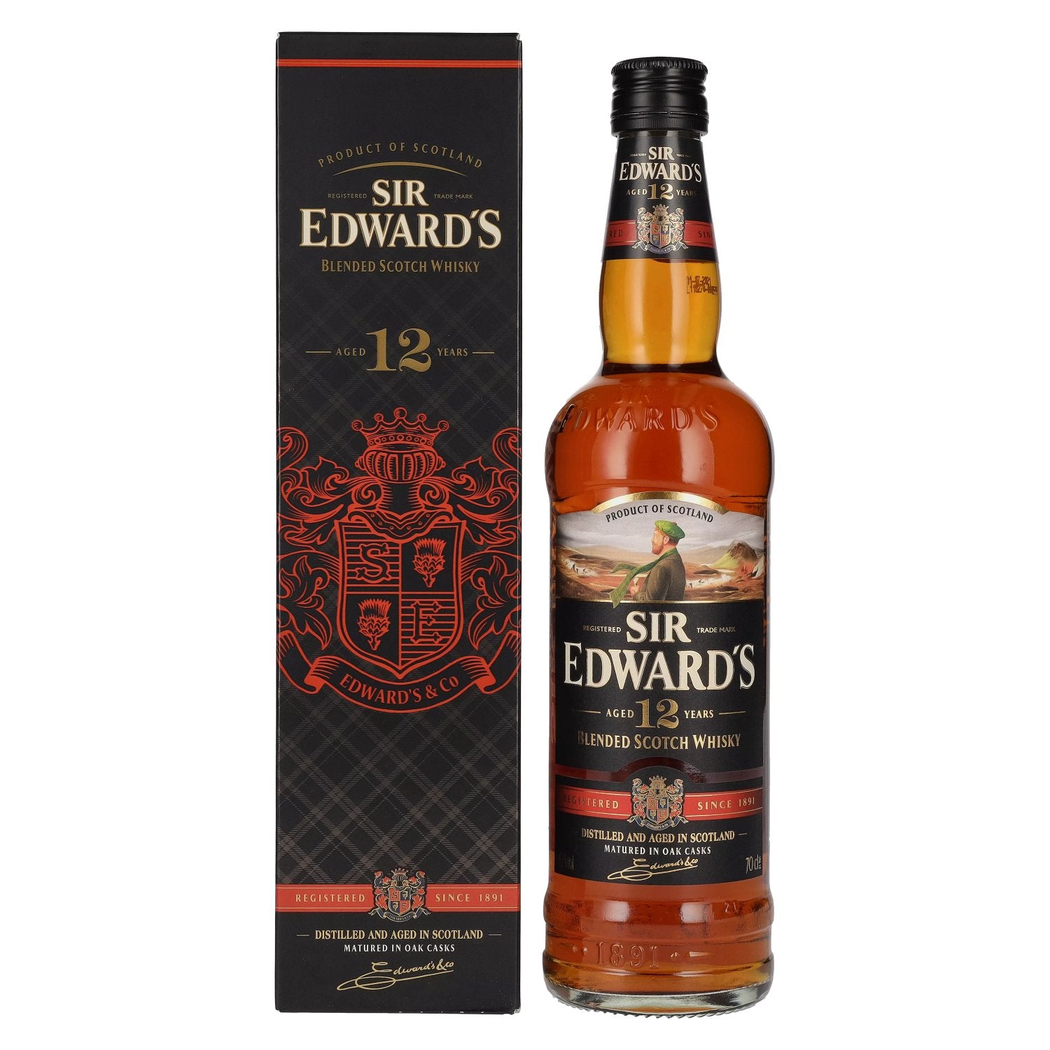 Sir Edward's 12 Years Old Blended Scotch Whisky 40% Vol. 0,7l in Giftbox