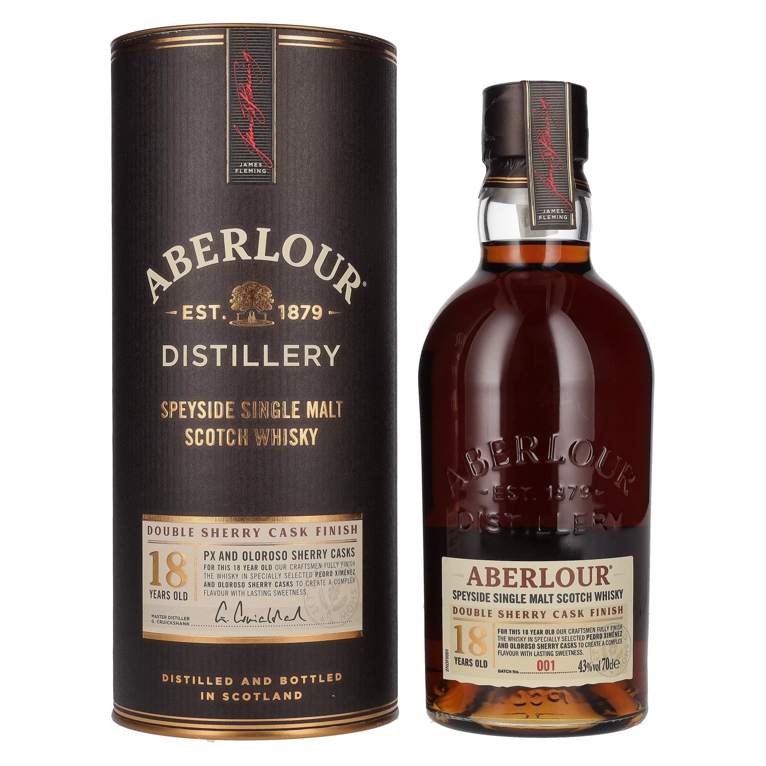 Aberlour 18 Years Old Double Sherry Cask Finish Batch No. 001 43% Vol. 0,7l in Giftbox