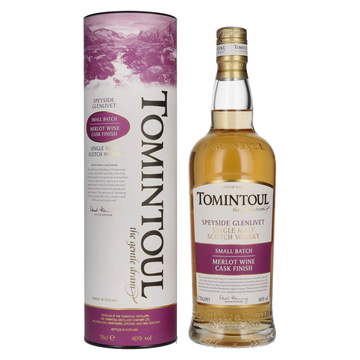 Tomintoul Small Batch Merlot Wine Cask Finish 40% Vol. 0,7l in Giftbox