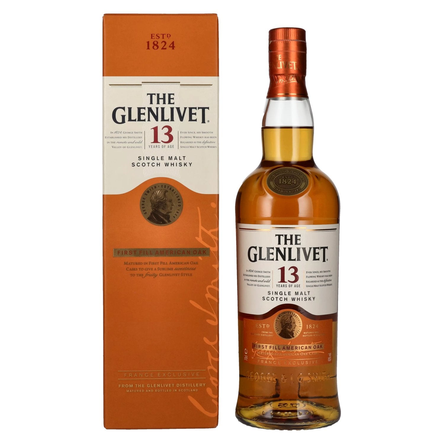 The Glenlivet 13 Years Old FIRST FILL AMERICAN OAK GB 40% Vol. 0,7l in Giftbox