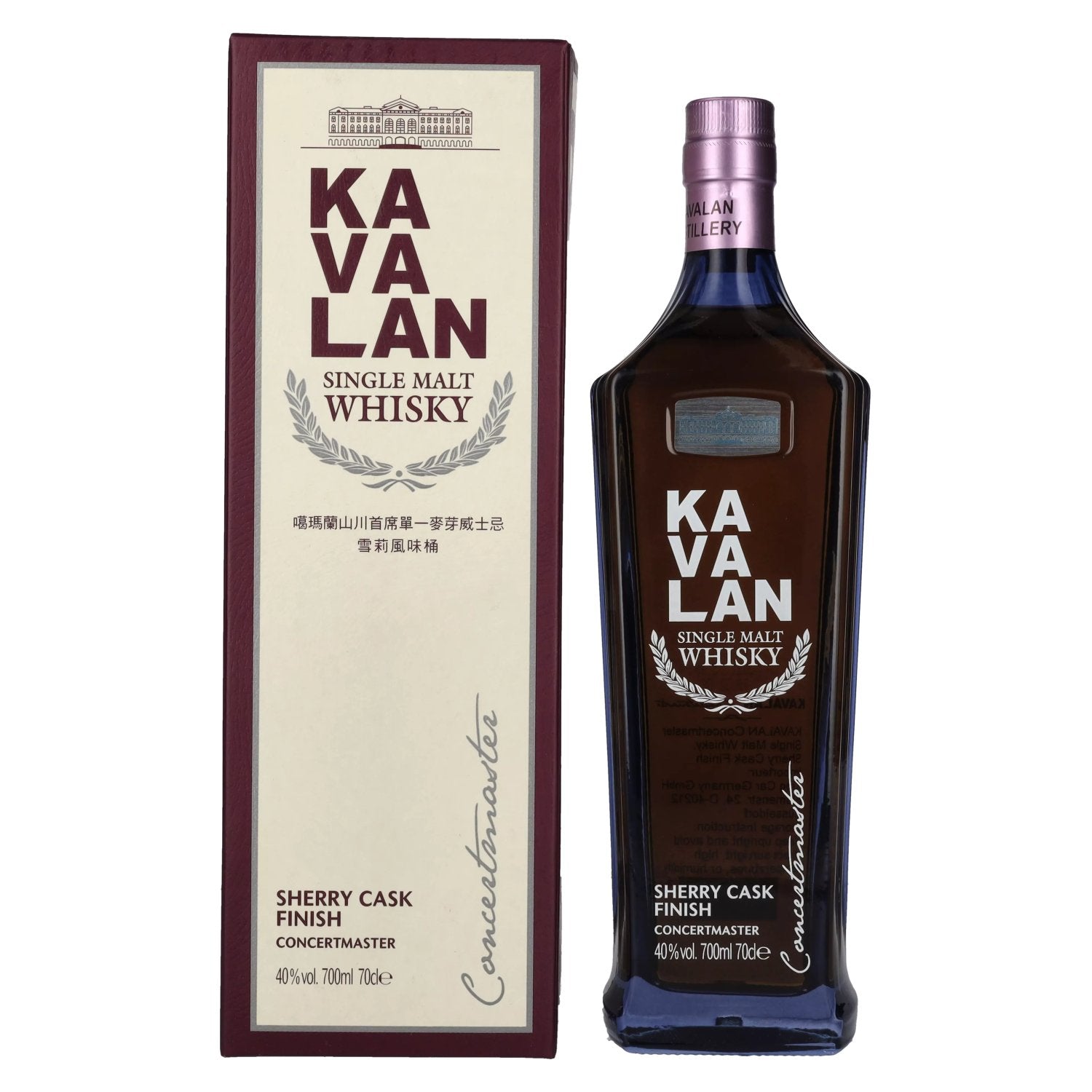 Kavalan CONCERTMASTER Sherry Cask Finish 40% Vol. 0,7l in Giftbox