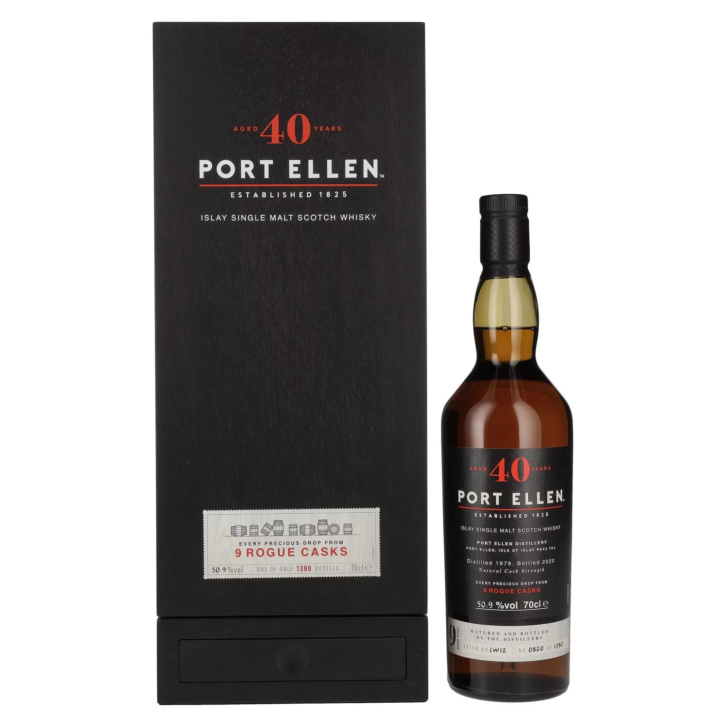 Port Ellen 40 Years Old 1979/2020 9 Rogue Casks 50,9% Vol. 0,7l in Giftbox