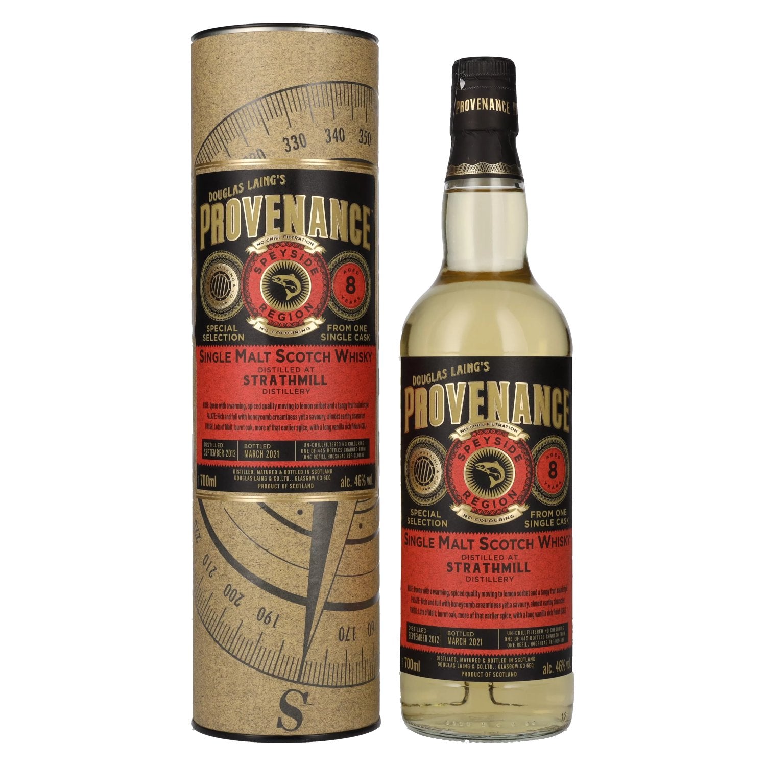 Douglas Laing PROVENANCE Strathmill 8 Years Old Single Cask Malt 2012 46% Vol. 0,7l in Giftbox