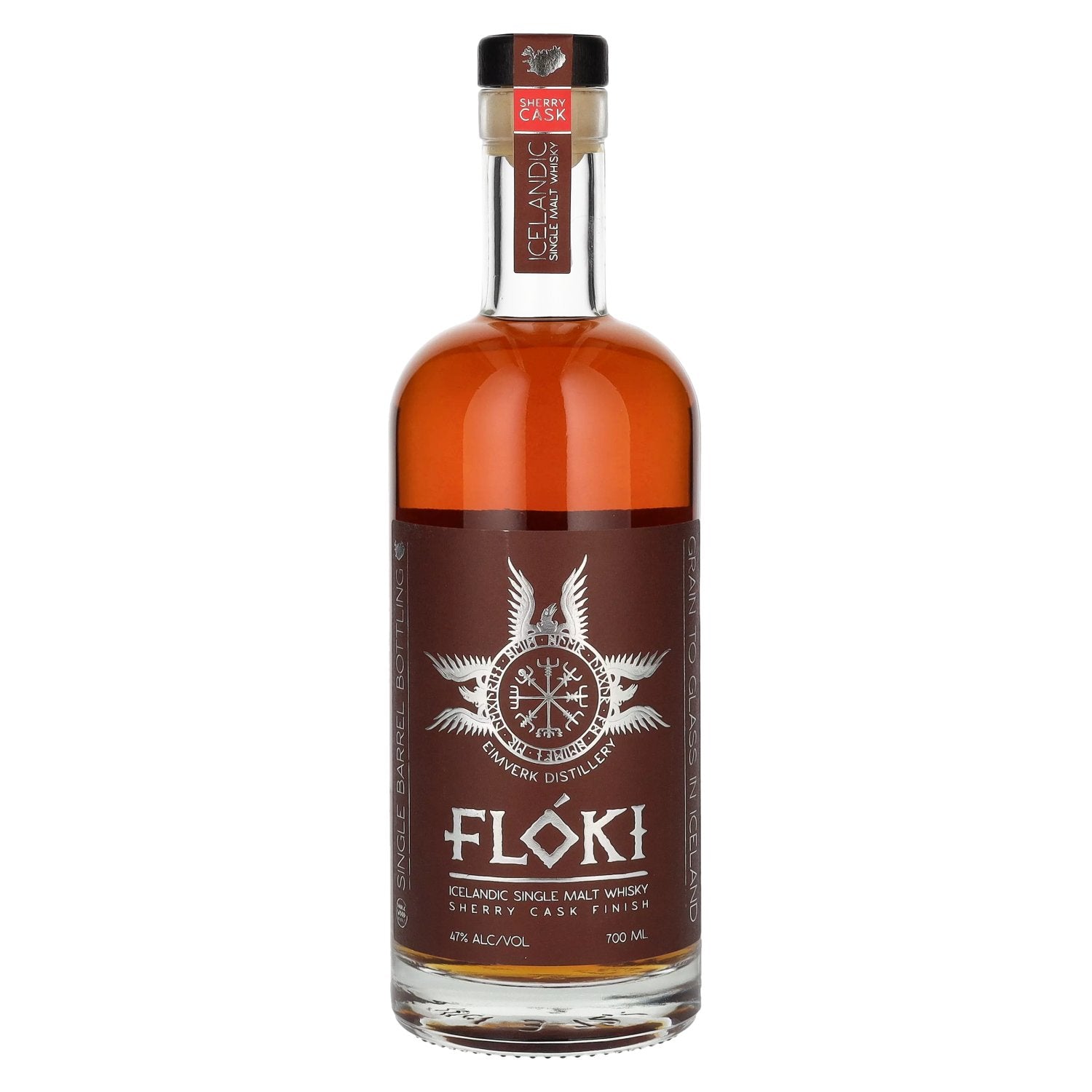 Floki Icelandic 3 Years Old Single Malt Whisky SHERRY CASK FINISH 47% Vol. 0,7l