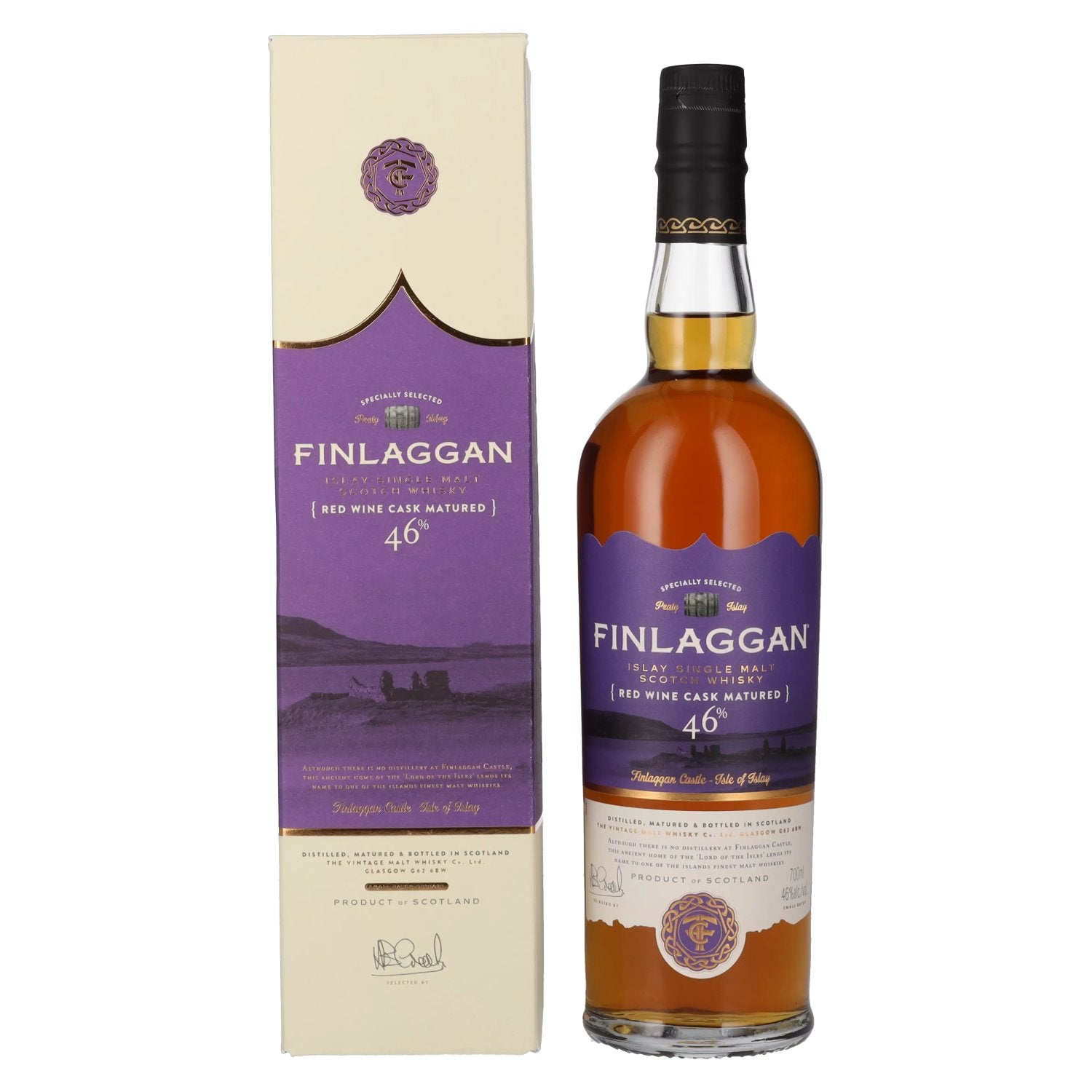 Finlaggan RED WINE CASK MATURED Islay Single Malt Whisky 46% Vol. 0,7l in Giftbox