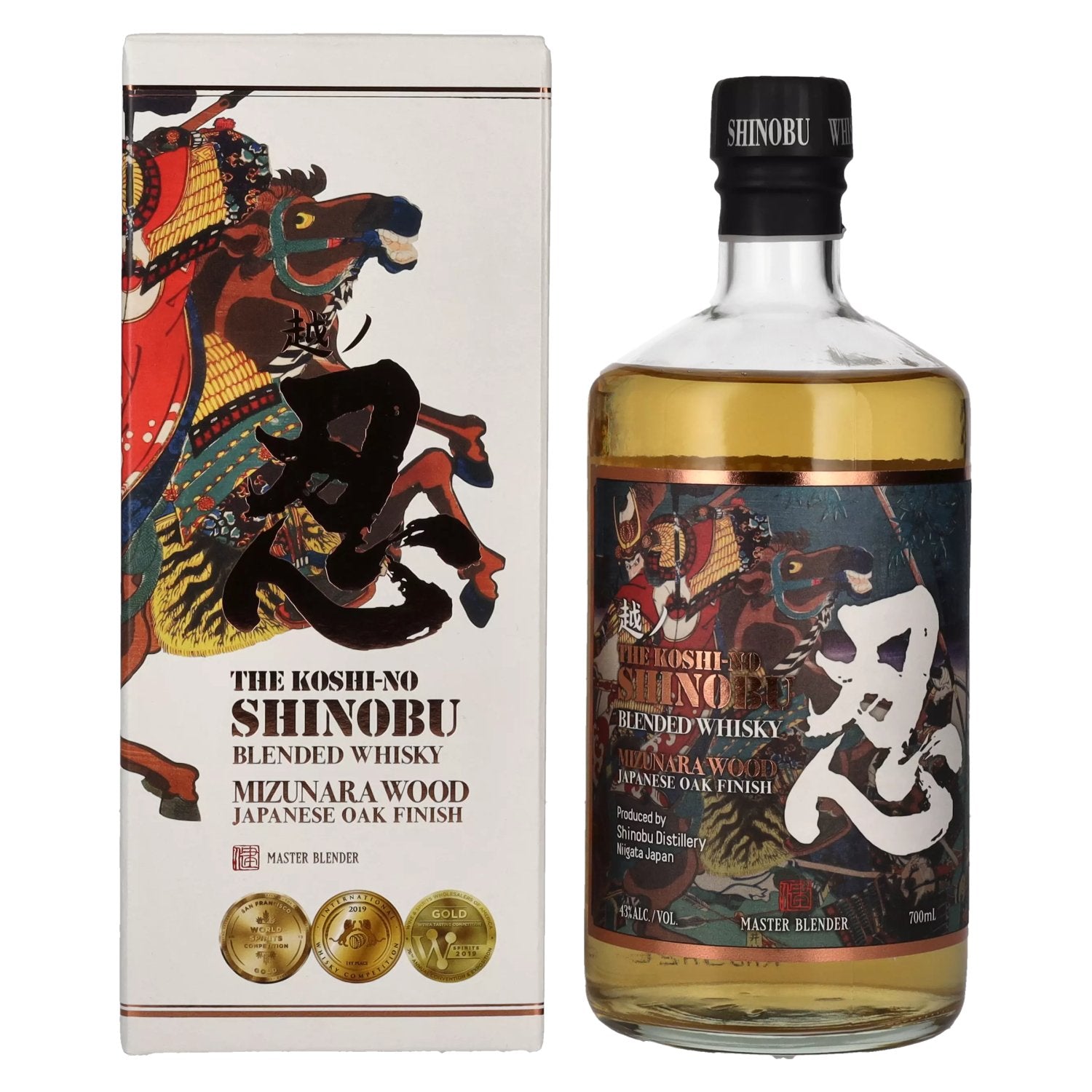 The Koshi-No Shinobu Blended Whisky Mizunara Oak Finish 43% Vol. 0,7l in Giftbox