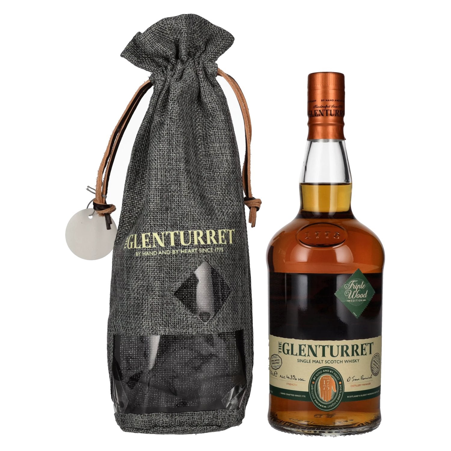 The Glenturret Triple Wood Edition 43% Vol. 0,7l im Leinensackerl