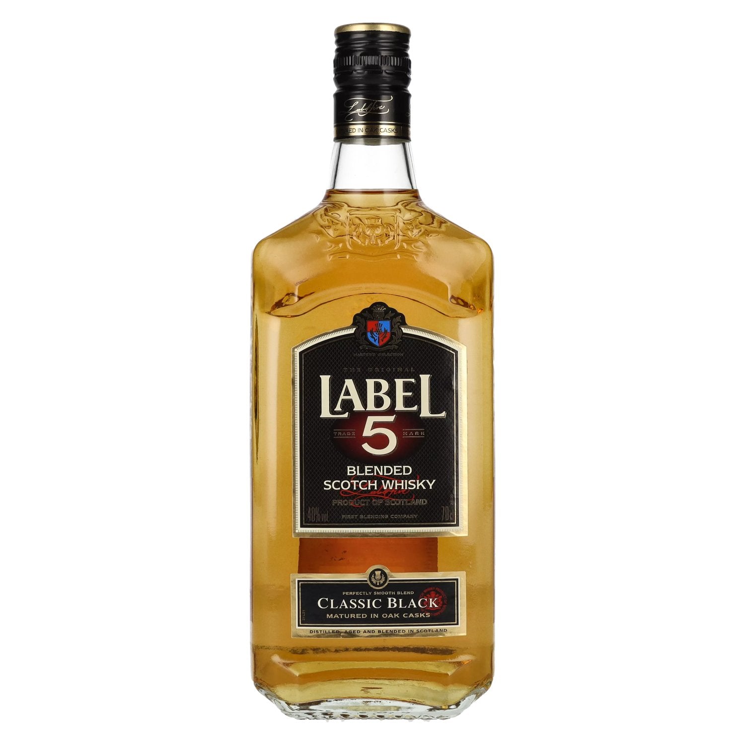 Label 5 Classic Black Blended Scotch Whisky 40% Vol. 0,7l