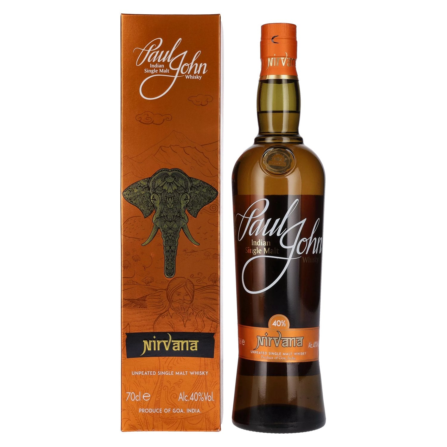 Paul John NIRVANA Indian Single Malt Whisky 40% Vol. 0,7l in Giftbox