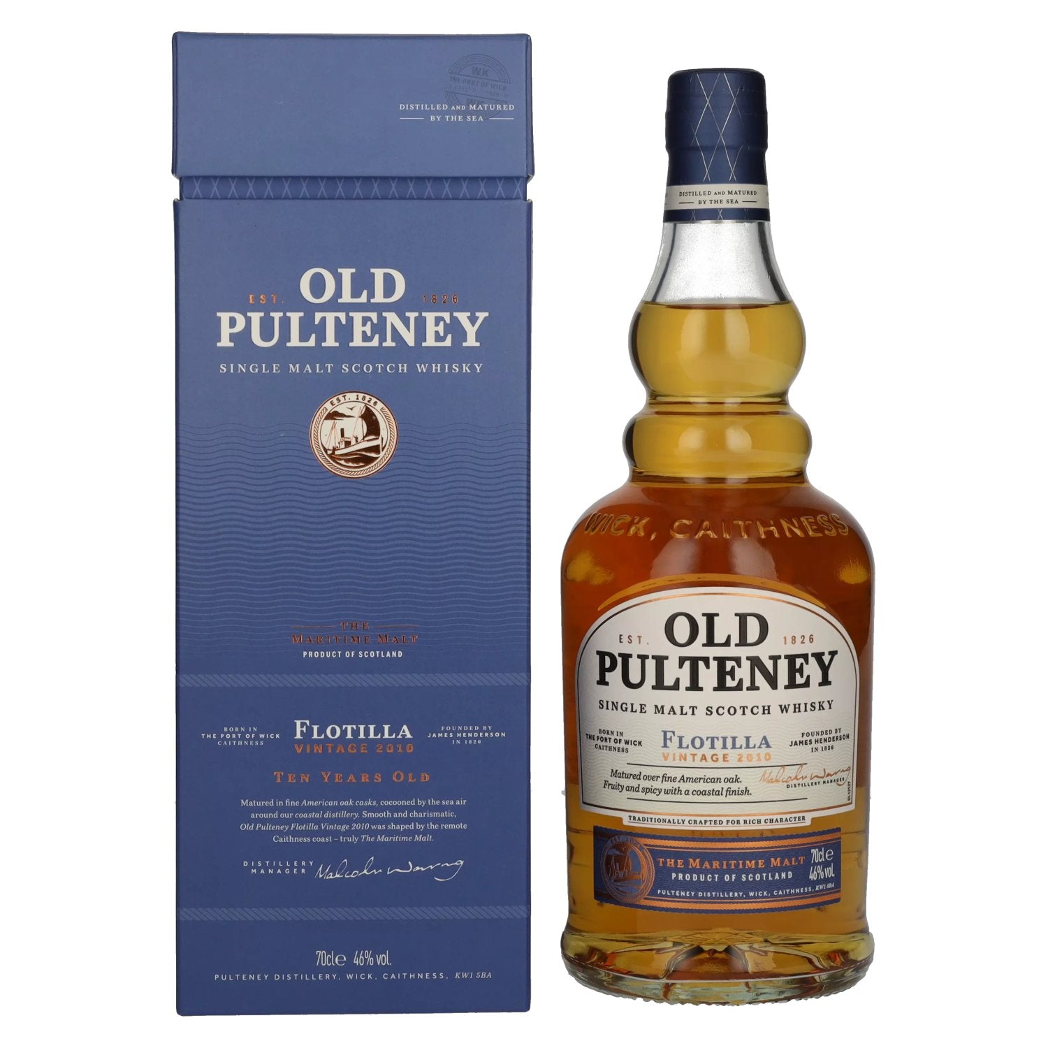 Old Pulteney FLOTILLA 10 Years Old Single Malt VINTAGE 2010 46% Vol. 0,7l in Giftbox