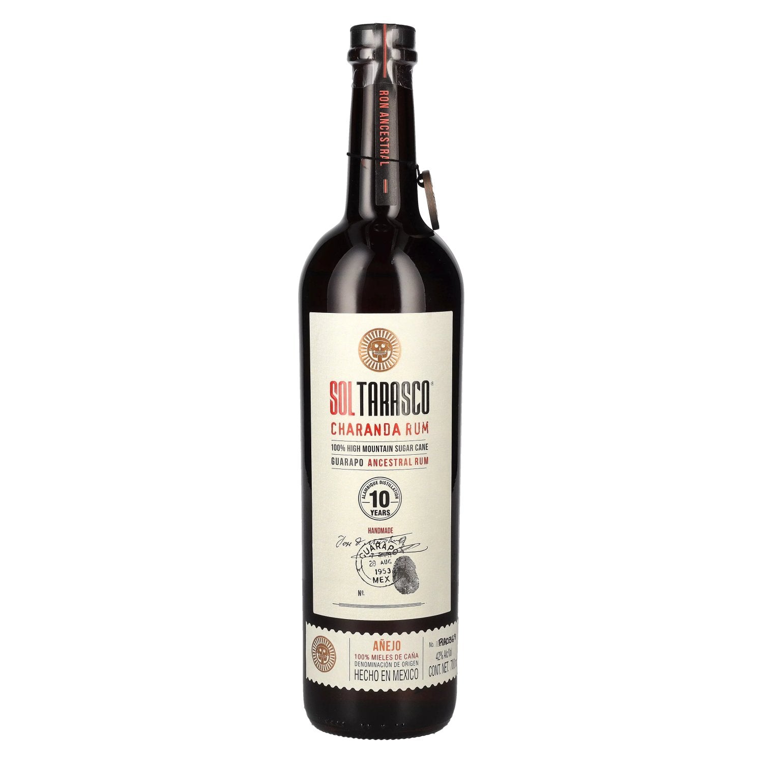 Sol Tarasco 10 Years Old ANEJO Charanda Rum 42% Vol. 0,7l